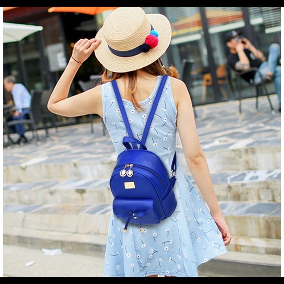 New Blue Backpack Ribbon Purse - Picture 7 of 7